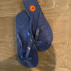 Coach patent leather flip flops. Nwt. No box